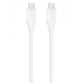 XO NB-Q291B Braided Type-c σε Type-c 60W Καλώδιο Δεδομένων Λευκό