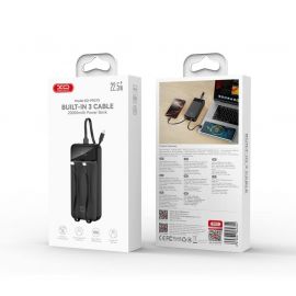 XO PR275 Powerbank 22.5W+20W με 3 Ενσωματωμένα Καλώδια 2x USB-C, 1x Lightning & Ψηφιακή Οθόνη 20.000 mAh