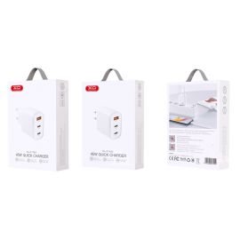 XO L117 (EU) PD/QC (2USB-C+1USB-A) Φορτιστής Γρήγορης Φόρτισης