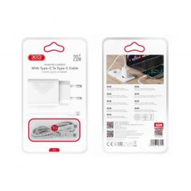 XO L160 (EU) Φορτιστής Ταχείας Φόρτισης με Θύρα & Καλώδιο Type-C (Kit NB299)