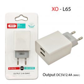 XO L65EU 2.4A Διπλής Θύρας USB Φορτιστής Άσπρο