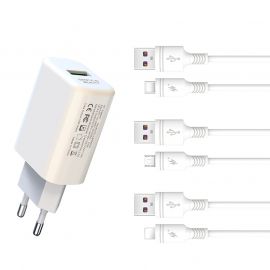 XO L85D (EU) QC3.0 18W with lightning cable