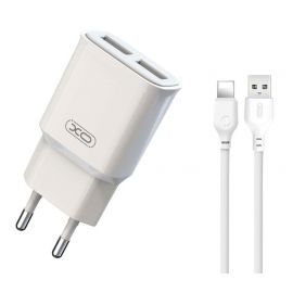 XO L92C EU Διπλός 2.4A Φορτιστής με Καλώδιο Lightning