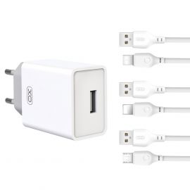 XO L93(EU) 2.4A Charger with lightning cable