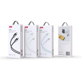 XO NB-Q250B Καλώδιο Φόρτισης + Data PD 60W Type-C σε Type-C PVC 1m Μπλέ