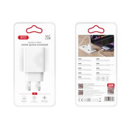 XO L160 (EU) Γρήγορης Φόρτισης Φορτιστής Type-C 20W 1×USB-C (Kit NB299)