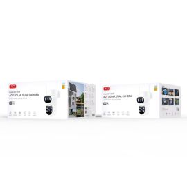 XO CR19 Εξωτερική Solar Κάμερα 4G AOV με Διπλό Φακό & 4 Megapixel