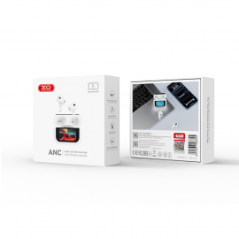 XO X48 Smart TWS Ακουστικά 5ης Γενιάς με Οθόνη (Λευκά)