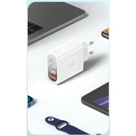XO L100(EU) 4USB Γρήγορης Φόρτισης Φορτιστής 1USB QC3.0 + 3USB 2.4A