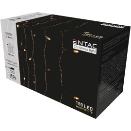 Entac Χριστουγεννιάτικα Κουρτίνα IP44 150 LED 1.5x1.5m με 8 Λειτουργίες