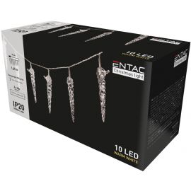 Entac Christmas Indoor Plastic Icicle 11cm 10LED 1,65m (2AA excl.)