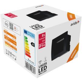 Avide Εξωτερικό Φώς Σκάλας Χωνευτό Lagos LED 3W Λευκό 4000K IP54 9cm