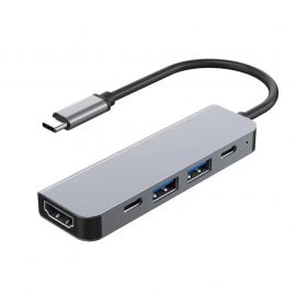 Μετατροπέας 5in1 PD 100W Type-C HDTV USB2.0/3.0 4K 30HZ