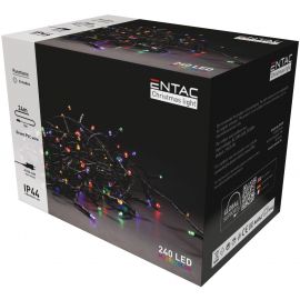 Entac Χριστουγεννιάτικα λαμπάκια IP44 240 LED Πολύχρωμα 24μ