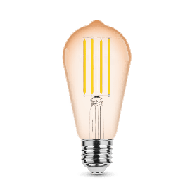 Modee Lighting Λάμπα Filament LED Amber ST58 4W E27 320° 1800K (360 lumen)