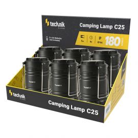 Technik Φακός Camping C25 COB IP44 180lm Κουτί 6τμχ (3xAA δεν περιλαμβάνονται) 