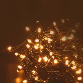 Modee Lighting Χριστουγεννιάτικα Λαμπάκια LED με Αντάπτορα (200LED/20m/10cm) Θερμό