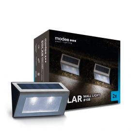 Modee Lighting LED Ηλιακό Επιτοίχιο Φωτιστικό (2τμχ/συσκ)
