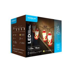 Modee Χριστουγεννιάτικα Φωτάκια LED Μπαταρίας C1013 (10LED/1.35m/15cm) Θερμό