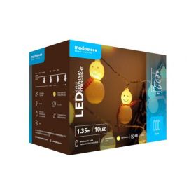 Modee Χριστουγεννιάτικα Φωτάκια LED Θερμό (10LED/1.35m/15cm) 