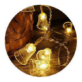 Modee Χριστουγεννιάτικα Φωτάκια LED με Αντάπτορα (50LED/4.9m/10cm) Θερμό Λευκό