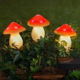 Modee Lighting LED Ηλιακό Διακοσμητικό Φωτιστικό Κήπου Μανιτάρι DS006 (3τμχ)