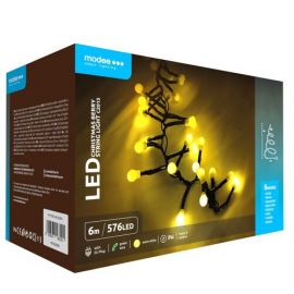 Modee Χριστουγεννιάτικα Φωτάκια LED Τύπου Berry με Αντάπτορα (576LED/6m) Θερμό Λευκό