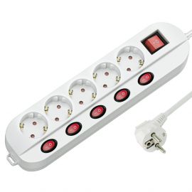 Technik Professional Πολύπριζο 5 Θέσεων 1,5m (1,5mm2) 5+1 Διακόπτης 16A