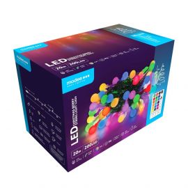 Modee Χριστουγεννιάτικα Λαμπάκια LED Τύπου Berry με Βύσμα & Τηλεχειριστήριο (200LED/20m/10cm) RGB