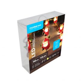 Modee Χριστουγεννιάτικα Διακοσμητικά Φωτάκια LED Μπαταρίας (10LED/120cm/10cm) Θερμό Λευκό