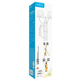 Modee LED Προβολέας με Stand Floodlight with Stand 2x50W 120° 4000K ERP 10.000 Lumens