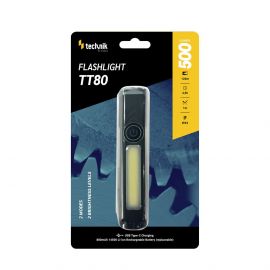 Technik Φακός Χειρός TT80 COB LED 500+300lm Επαναφορτιζόμενος 800mAh
