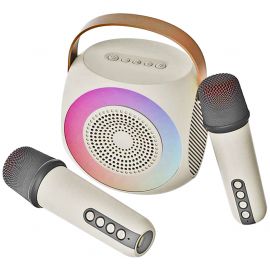 ATC-10 Wireless Karaoke Speaker Beige (Με 2 μικρόφωνα)