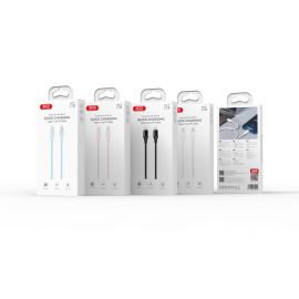 XO NB-Q291A Καλώδιο Φόρτισης & Μεταφοράς Δεδομένων Lighting σε Type-C Πλεκτό 27W Μπλε 1m