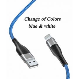 XO NB158 RGB Καλώδιο Φόρτισης για Lightning 1m Μπλέ