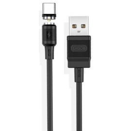 XO NB187 2.4A PVC Μαγνητικό TypeC 1.0μ Μαύρο