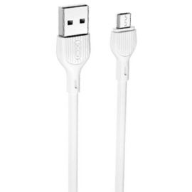 XO NB200 2.4A USB Καλώδιο Micro 1.0μ Άσπρο