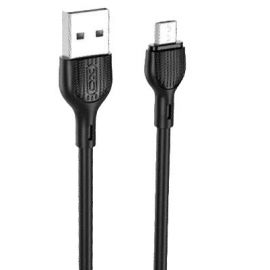 XO NB200 2.4A USB Καλώδιο Φόρτισης Micro 2m Μαύρο