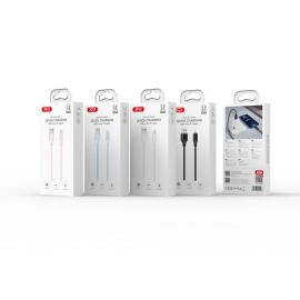 XO NB291 Καλώδιο Φόρτισης & Μεταφοράς Δεδομένων USB-A σε Lighting Πλεκτό 6A Μπλε 1m