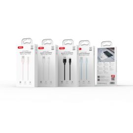 XO NB291 Καλώδιο Φόρτισης & Μεταφοράς Δεδομένων USB-A σε Type-C Πλεκτό 6A Μπλε 1m
