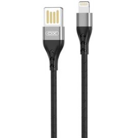 XO NB188 2.4A Διπλής Φοράς Φόρτιση USB Lightning  1.0μ Γκρί