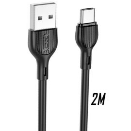 XO NB200 2.4A USB Καλώδιο TypeC 2.0μ Μαύρο