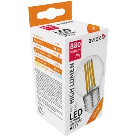 Avide LED Filament Σφαιρική 7W E27 360° Λευκό 4000K Υψηλής Φωτεινότητας