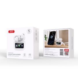 XO X42 Pro Bluetooth Earbuds 6ης Γενιάς TWS με Οθόνη Λευκά