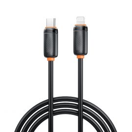 XO NB-Q302A Καλώδιο Φόρτισης & Μεταφοράς Δεδομένων Lightning σε Type-C 27W Μαύρο 1m