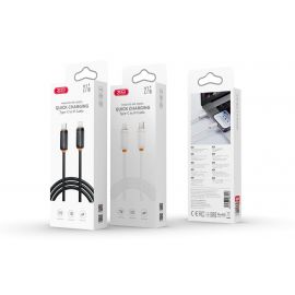 XO NB-Q302A Καλώδιο Φόρτισης & Μεταφοράς Δεδομένων Lightning σε Type-C 27W Μαύρο 1m