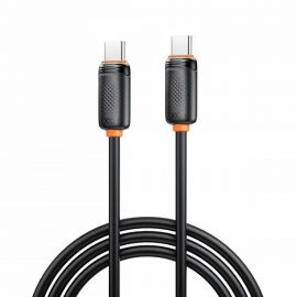 XO NB-Q302B Καλώδιο Φόρτισης & Μεταφοράς Δεδομένων Type-C σε Type-C 60W Μαύρο 1m