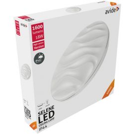 Avide LED Μοντέρνα Πλαφονιέρα Οροφής Selene 18W IP44 330*68mm Λευκό 4000K