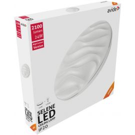 Avide LED Μοντέρνα Πλαφονιέρα Οροφής Selene 24W 380*70mm Λευκό 4000K