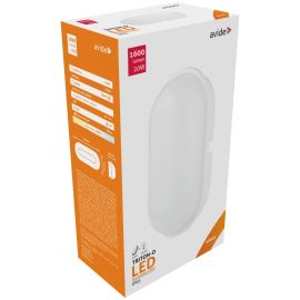 Avide Στεγανή Πλαφονιέρα Οροφής Οβάλ (Triton-O) IP65 20W Λευκό 4000K Άσπρο